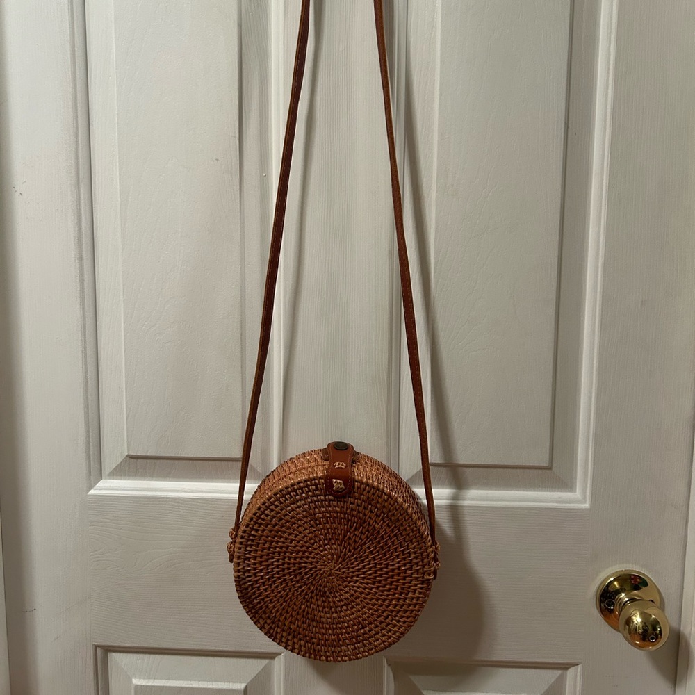 Wooden crossbody bag